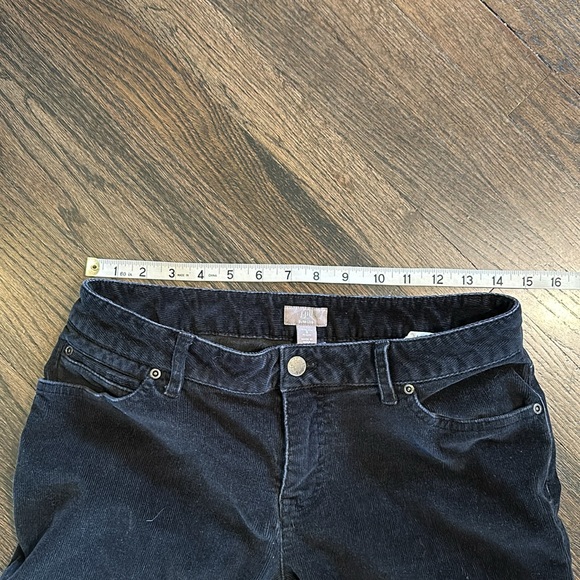 J. Jill Black Corduroy Cords Pants 6 Petite VGUC Slim Leg - Picture 3 of 8